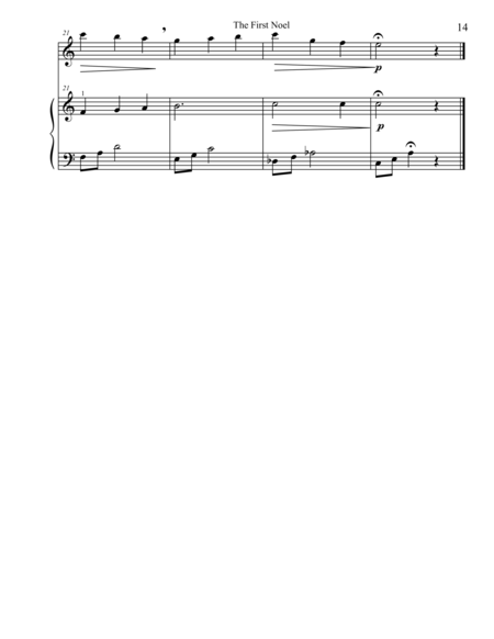 Christmas Duets For Flute Piano The First Noel Page 2