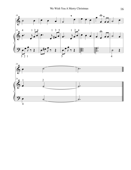 Christmas Duets For Recorder Piano We Wish You A Merry Christmas Page 2