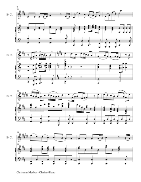 Christmas Joy Medley Bb Clarinet Piano And Clar Part Page 2