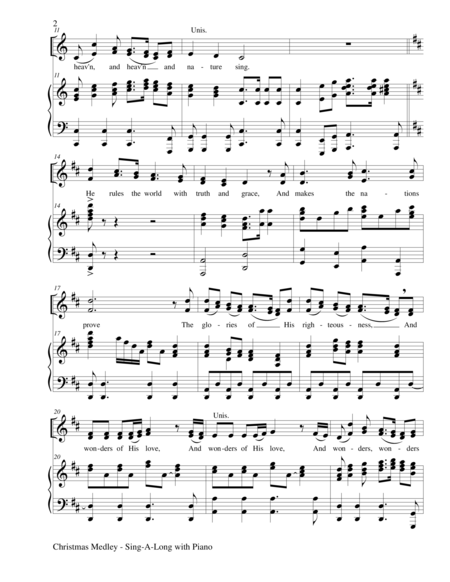 Christmas Joy Medley Sing A Long With Piano And Voice Part Page 2