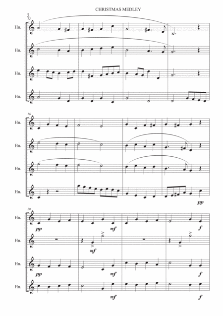 Christmas Medley French Horn Quartet Page 2