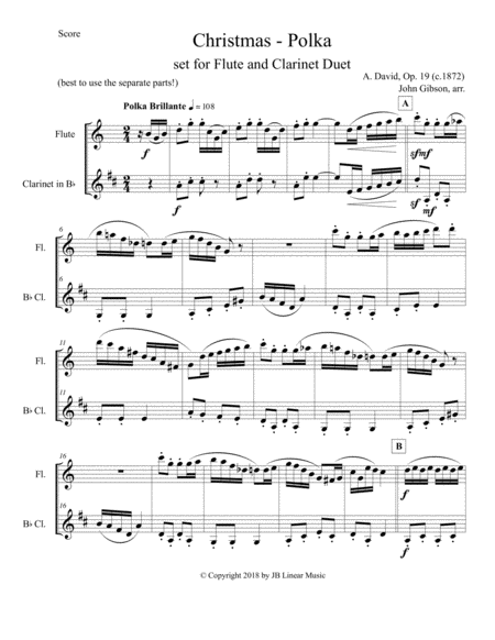 Christmas Polka For Flute And Clarinet Duet Page 2