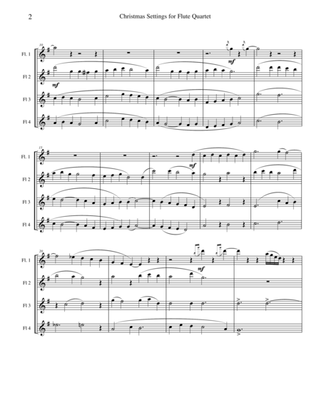 Christmas Settings For Flute Quartet Page 2