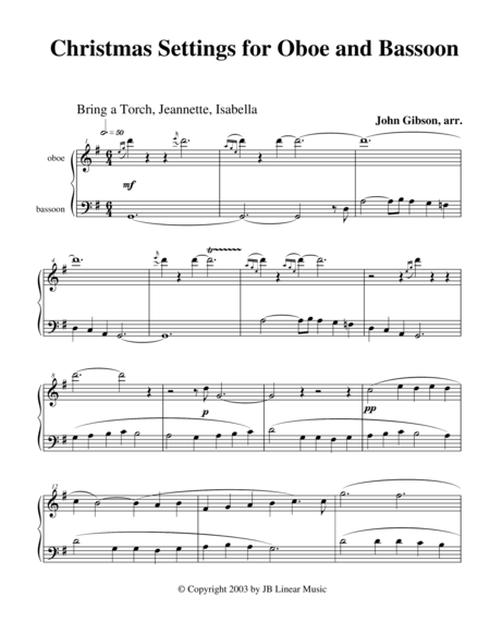 Christmas Settings For Oboe And Bassoon Duet Page 2