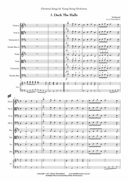 Christmas Songs For Young String Orchestras Complete Volumes 1 3 Mixed Difficulties Page 2