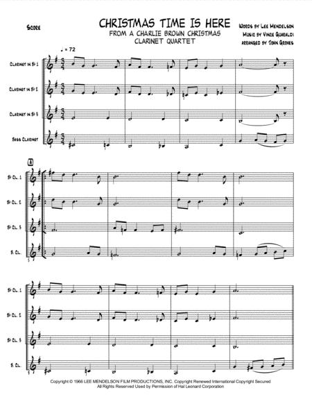 Christmas Time Is Here Clarinet Quartet Page 2