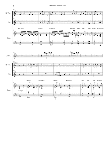 Christmas Time Is Here Duet For Bb Trumpet And French Horn Page 2