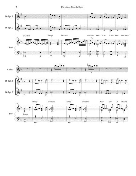 Christmas Time Is Here Duet For Bb Trumpet Page 2
