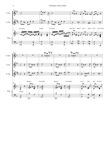 Christmas Time Is Here Duet For Soprano And Alto Saxophone Page 2