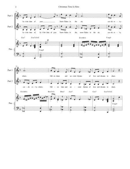 Christmas Time Is Here For 2 Part Choir Page 2