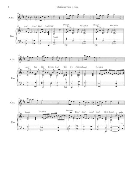 Christmas Time Is Here For Alto Saxophone And Piano Page 2