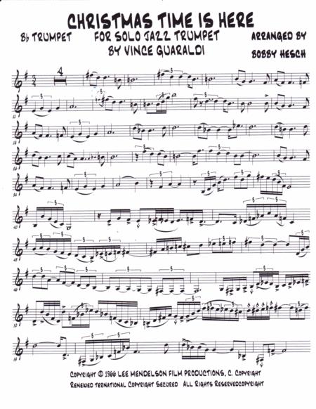 Christmas Time Is Here For Solo Jazz Trumpet Page 2