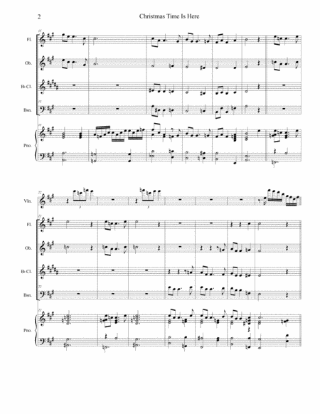 Christmas Time Is Here For Woodwind Quartet Page 2