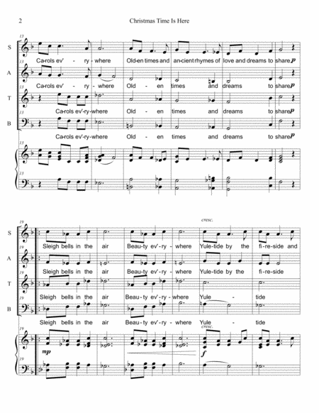 Christmas Time Is Here Satb Piano Page 2