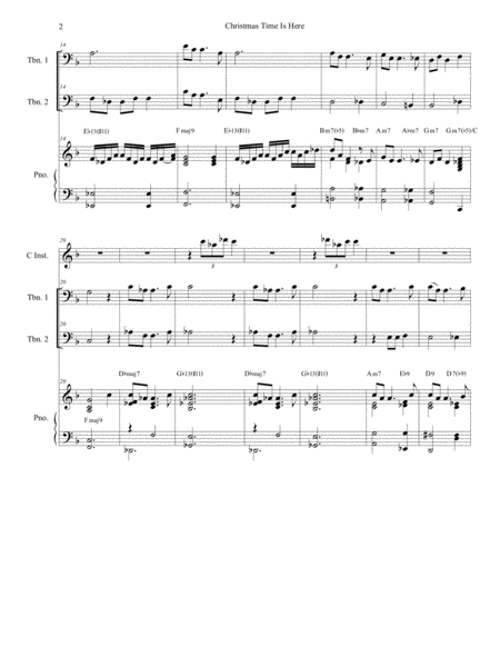 Christmas Time Is Here Trombone Duet Page 2