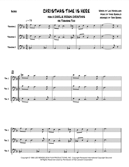 Christmas Time Is Here Trombone Trio Page 2