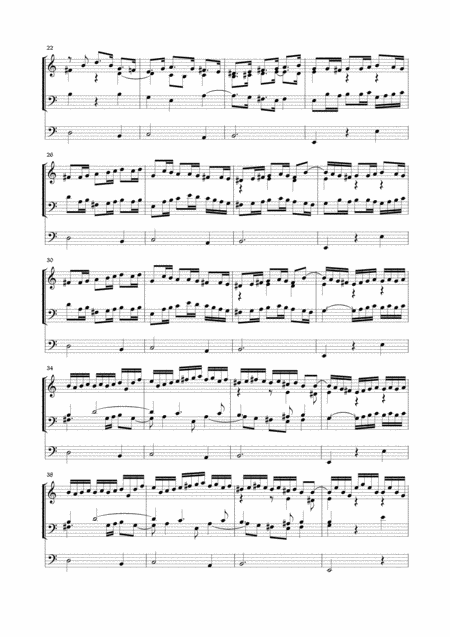 Ciacona Buxtehude For Organ 3 Staff Page 2