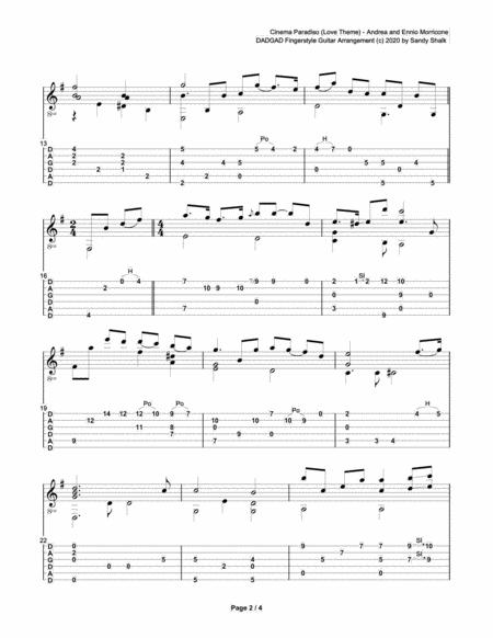 Cinema Paradiso Love Theme Dadgad Fingerstyle Guitar Page 2