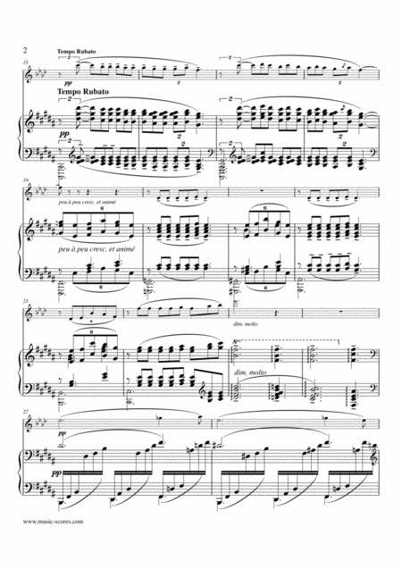 Clair De Lune Alto Sax Piano Page 2