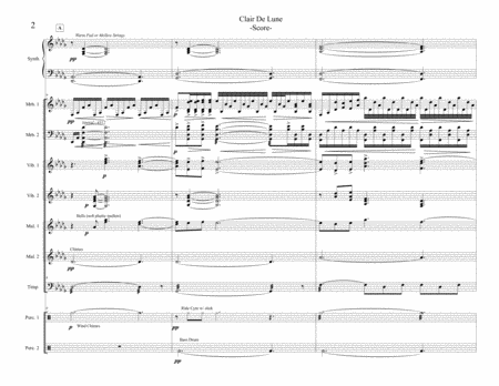 Clair De Lune Arranged For Percussion Ensemble Page 2