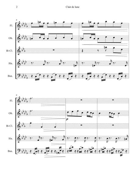 Clair De Lune Deux Mlodies Op 46 No 2 Gabriel Faur For Woodwind Quintet Page 2