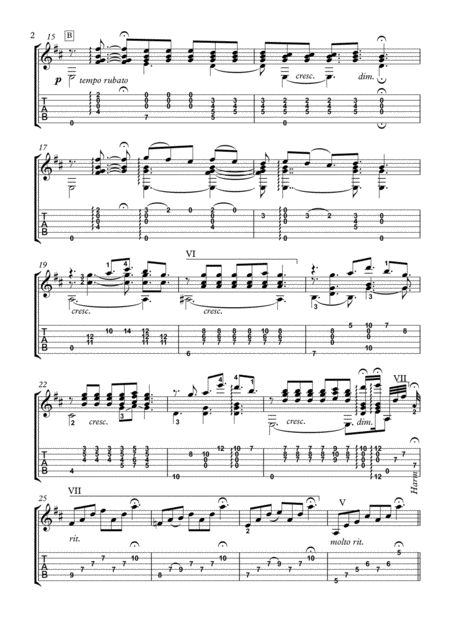 Claire De Lune Guitar Solo Page 2