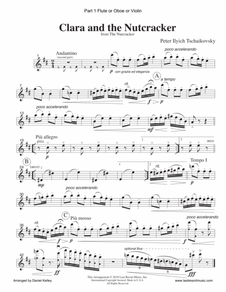 Clara The Nutcracker From The Nutcracker For Wind Quartet Mixed Quartet Double Reed Quartet Or Clarinet Quartet Page 2