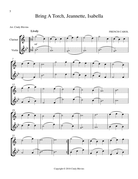 Clarinet And Violin For Christmas Vol Ii Page 2