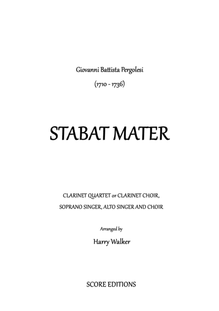 Clarinet Choir Giovanni Battista Pergolesi Stabat Mater Page 2