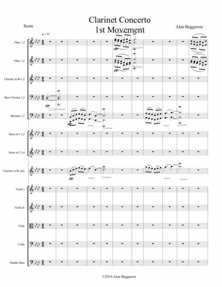 Clarinet Concerto Score Only Page 2