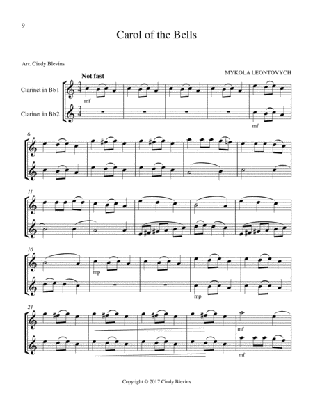 Clarinet Duets For Christmas Vol I Page 2