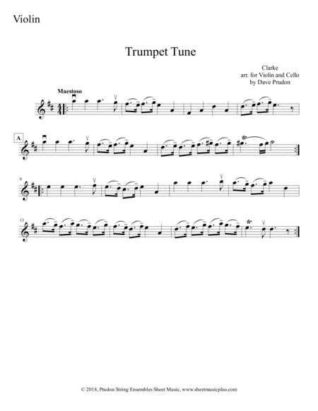 Clarke Trumpet Tune For Violin And Cello Page 2