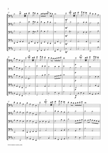 Clarke Trumpet Voluntary Or Prince Of Denmarks March Bassoon Quintet Page 2