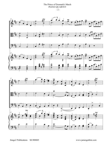 Clarke Trumpet Voluntary Prince Of Denmark March For Piano Quartet Page 2