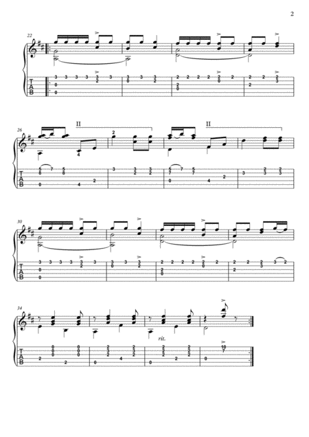 Classical Guitar Solo Polka Page 2