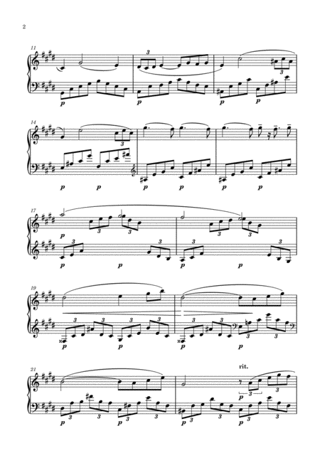 Claude Debussy Arabesque No 1 In E Major Page 2