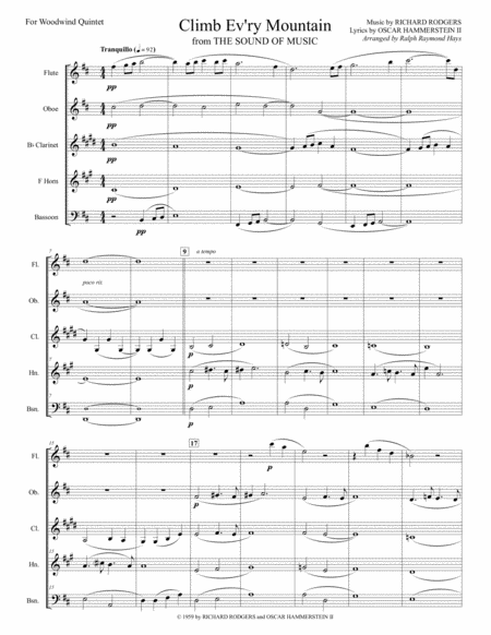 Climb Ev Ry Mountain For Woodwind Quintet Page 2