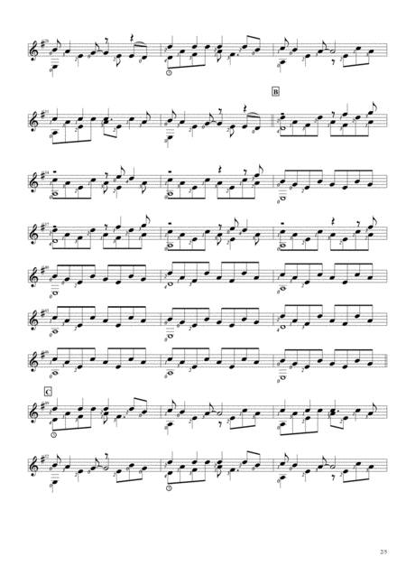 Clocks Solo Guitar Score Page 2