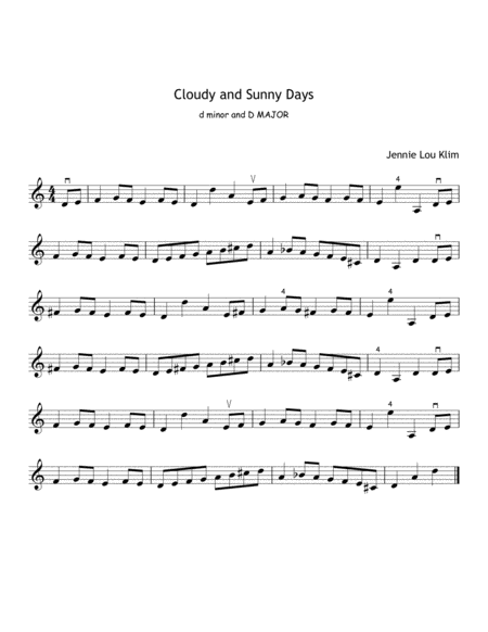 Cloudy And Sunny Days For Violin And Piano Intermediate Level Page 2