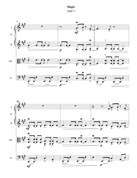Coldplay Magic For String Quartet Page 2