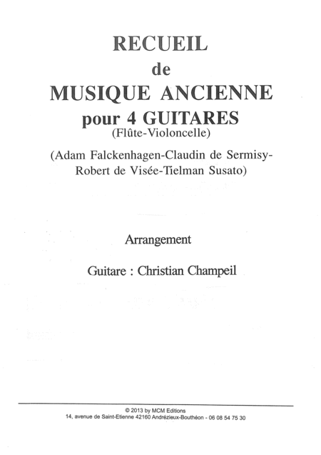 Collection Of 4 Pieces Of Ancient Music For 4 Guitars Flute And Cello Page 2