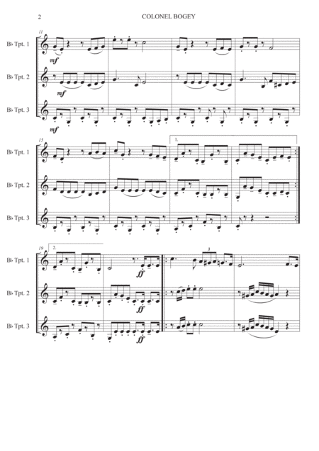 Colonel Bogey Trumpet Trio Page 2