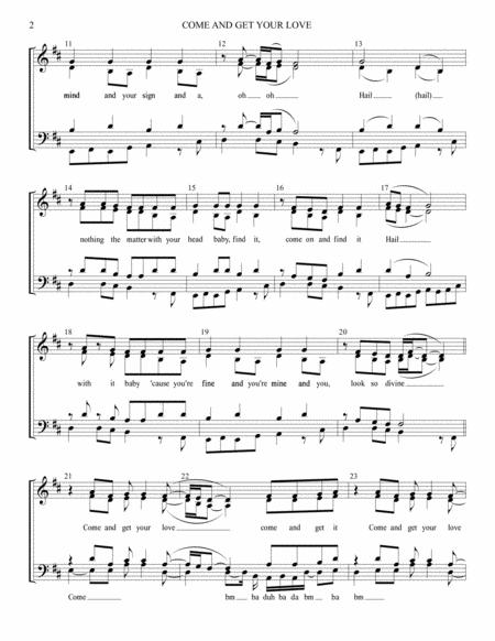 Come And Get Your Love Satb Quartet Pricing Mixed Barbershop Page 2