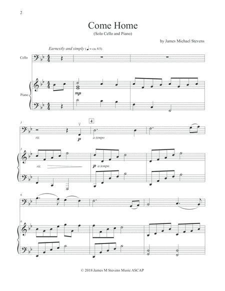 Come Home Cello Piano Page 2