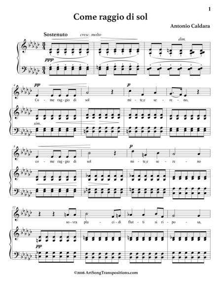 Come Raggio Di Sol E Flat Minor Page 2