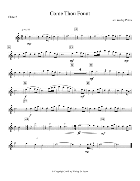 Come Thou Fount Of Every Blessing Woodwind Quartet Page 2