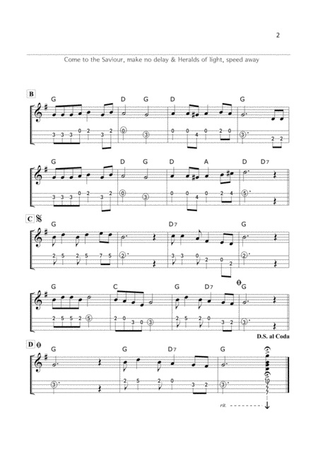 Come To The Saviour Make No Delay Heralds Of Light Speed Away Hymn Ukulele Ensemble Page 2