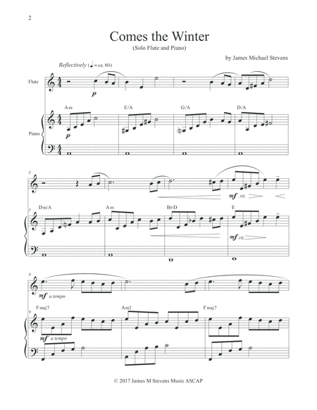 Comes The Winter Reflective Flute Piano Page 2