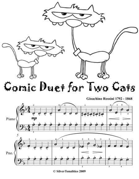 Comic Duet For Two Cats Easy Piano Sheet Music Tadpole Edition Page 2