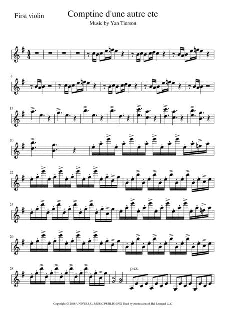 Comptine D Ete Transcribed For 2 Violins Page 2